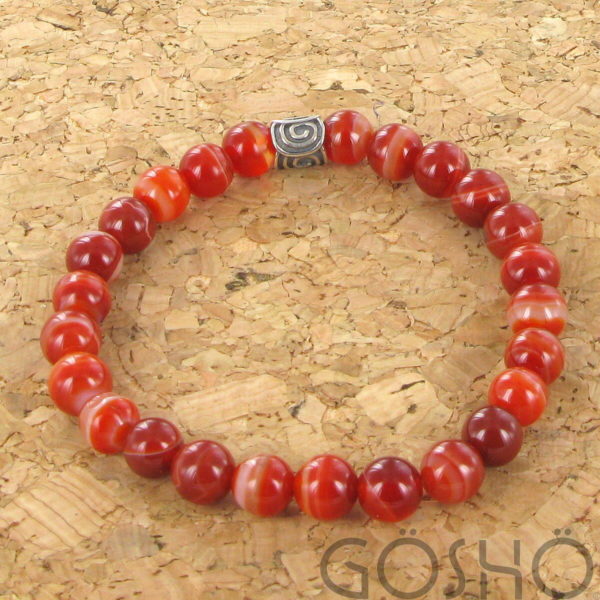 agate rouge rayee brillante