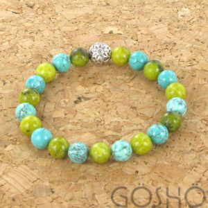 Howlite turquoise & turquoise d'Afrique