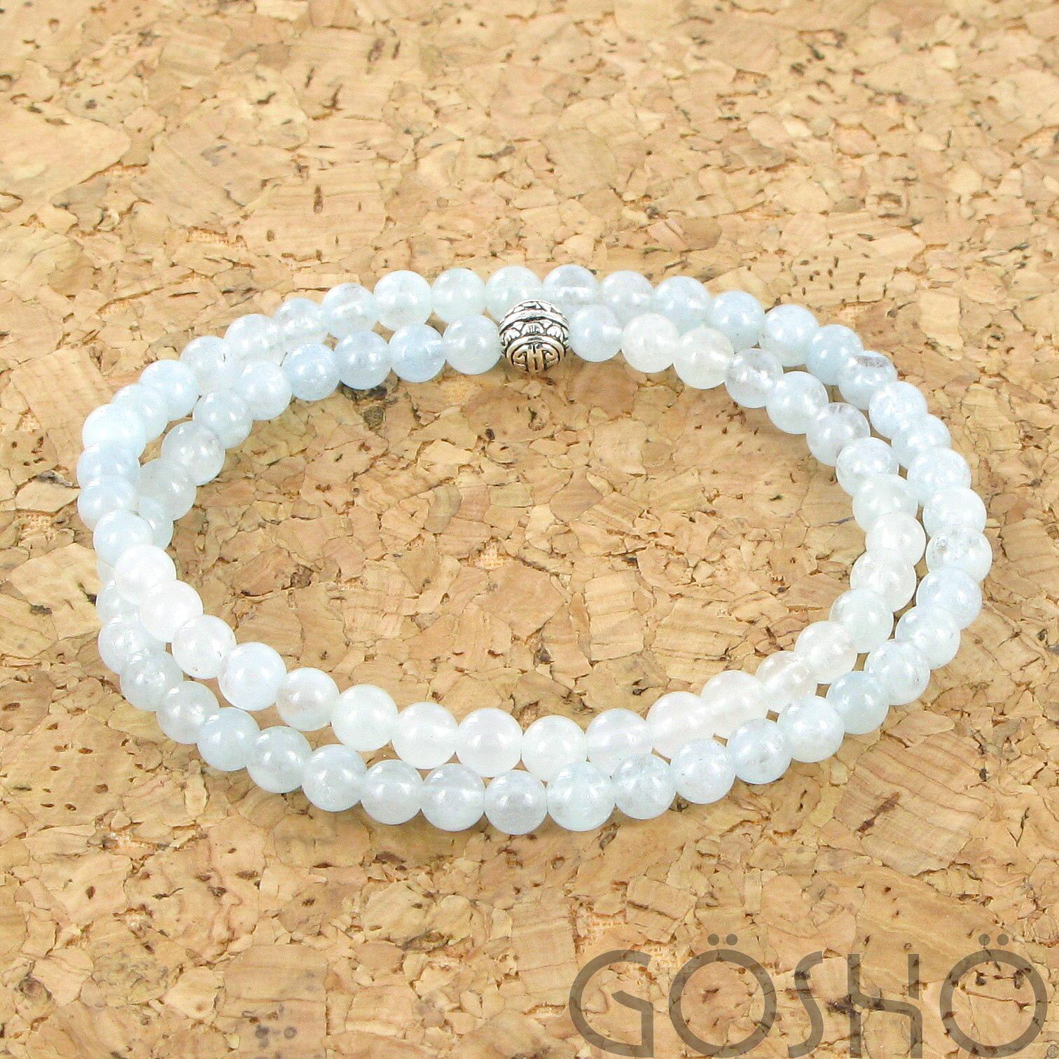 Bracelet GÖSHÖ 4 mm double rang en pierre naturelle