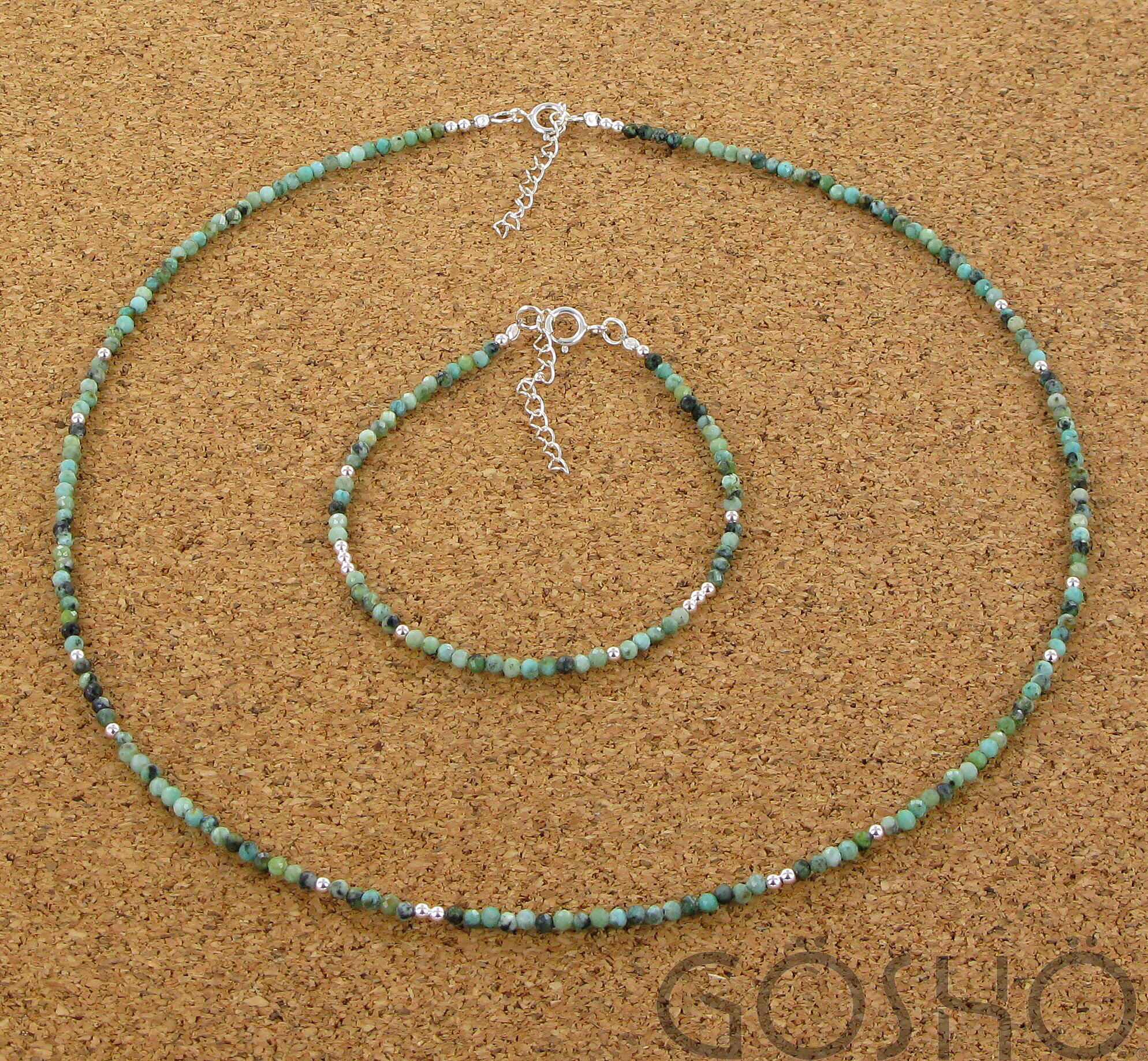 Ensemble collier et bracelet en pierres naturelles GÖSHÖ